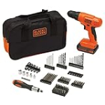 BLACK+DECKER 20V MAX* POWERCONNECT Cordless Drill Kit + 100 pc. Kit (BDC120VA100), Orange