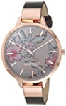 Nine West Women’s Japanese Quartz Dress Watch with Faux Leather Strap, Grey, 12 (Model: NW/2044FLGY)