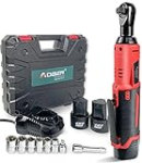 AOBEN Cordless Electric Ratchet Wrench Set, 3/8″ 12V Power Ratchet Tool Kit With 2 Packs 2000mAh Lithium-Ion Battery And Charger