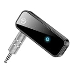 Bluetooth Transmitter Receiver Wireless Adapter: 3.5mm Aux Jack Stereo Audio Input Output – for TV Car Headphone Speakers iPhone PC