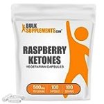BULKSUPPLEMENTS.COM Raspberry Ketones Capsules – Dietary Supplement, Antioxidants Support – Vegan, Gluten Free – 1 Capsule (500mg) per Serving – 100-Day Supply (100 Veg Capsules)