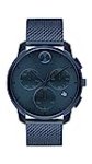 Movado Bold Thin Men’s Swiss Quartz Stainless Steel and Mesh Bracelet Casual Watch, Color: Blue (Model: 3600633)