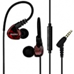 Joysico Sport Headphones Wired Over Ear Earbuds for Kids Women Small Ears Comfortable, Earphones with Ear Hook for Running Exercise Jogging, Wrap Around Ear Buds with Microphone for Cell Phones Red