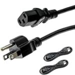 Rebuild Skills UL Approved (6FT 18/3-2PK) Universal 6ft 2 Pack Computer Monitor Power Cord, C13 Power Cable for Monitor, PC, Desktop, Printer, Scanner, Amps 18 AWG GA NEMA 5-15P to IEC13