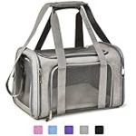 Henkelion Large Dog Cat Carriers Puppies up to 25Lbs, Big Dog Carrier Soft Sided, Collapsible Travel Puppy Carrier – Large – Grey