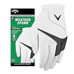 Callaway Golf Weather Spann Glove (Worn on Left Hand, Standard, X-Large, White)