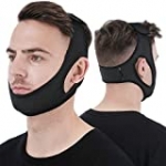 Anti Snore Chin Strap [Upgraded 2022], Vosaro Snoring Solution Effective Anti Snore Device, Adjustable and Breathable Stop Snoring Head Band for Men Women, Black