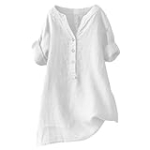 Prime Lightning Deals Today, Storefronts On Amazon White Linen Button Down Shirt Women Linen White Shirt for Women White Linen Shirts for Women Linen Women Shirt