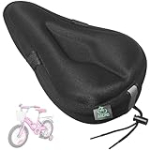 Zacro Gel Kids Bike Seat Cushion Cover for Boys & Girls, Anti-Slip Bike Seat Cover for Toddler, Breathable & Extra Soft Memory Foam Child Bicycle Saddle Padded with Reflective Strip, 9″x6″