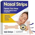 Nasal Strips for Snoring, 100 Pcs Extra Strength Nose Strips for Breathing, Anti Snoring Device for Snoring Solution, Relieve Nasal Congestion for Men & Women, Improved Airflow and Comfortable Fit