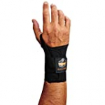 Ergodyne 70016 ProFlex 4000 Single Strap Wrist Support, Black – Large, Left Hand