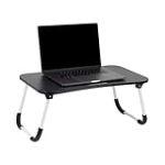 Mind Reader Lap Desk Laptop Stand, Bed Tray, Folding Legs, Couch Table, Portable, MDF, 23.25″ L x 13.75″ W x 10.5″ H, Black