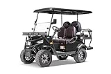 Kandi America 4 Passenger Electric Cruiser for Adults – Powerful 5,000-Watt Electric Motor- Electric Cart 4 Seats – Heavy Duty Golf Cart – Electric Passenger Cart – Matte Black