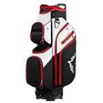 UNIHIMAL Golf Cart Bag, 15 Way Organizer Divider Top with Handles and Rain Cover (Black-White)