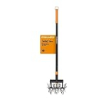 Fiskars Telescoping Rotary Cultivator – 40″-60″ Extendable Gardening Hand Tool – Rotary Hand Cultivator Tool and Garden Tiller for Soil or Reseeding Grass