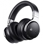 E7 Active Noise Cancelling Headphones Bluetooth Headphones Over Ear Wireless Headphones with Microphone Deep Bass, Comfortable Protein Earpads, 30HPlaytime for Travel/Work, Midnight Black