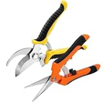 2 Pack Pruning Shears, Garden Shears, Stainless Steel Pruning Shears for Gardening, Garden Clippers, Gardening Tools Scissors with Soft Grip Handle