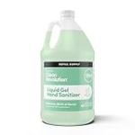 Clean Revolution Liquid Gel Hand Sanitizer, 128 Fl. Oz Refill Supply Container| Eliminates 99.9% of Germs | Gentle & Aloe Enriched | 70% USP Medical Grade Ethanol, Medical Facility Compliant