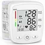 Wrist Blood Pressure Monitor Digital BP Monitor Rechargeable BP Machine with 2×99 Readings Memory Large LCD Display Voice Broadcast Portable Carrying Case