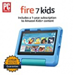 Amazon Fire 7 Kids tablet, 7″ display, ages 3-7, with ad-free content kids love, 2-year worry-free guarantee, parental controls, 16 GB, (2022 release), Blue