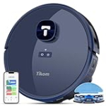 Tikom Robot Vacuum and Mop Combo, LiDAR Navigation, L9000 Robotic Vacuum Cleaner, 4000Pa Suction, 150Mins Max, 14 No-go Zones, Smart Mapping, Good for Pet Hair, Carpet, Hard Floor