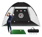 Golf Practice Net, 10x7ft Golf Hitting Training Aids Nets with Target and Carry Bag for Backyard Driving Chipping