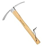 Berry&Bird Gardening Pick Axes, Stainless Steel Pickaxe Mattock Hoe with Wooden Handle, Heavy Duty Pick Axe Hand Tool for Transplanting Digging Planting Loosening Soil Camping or Prospecting