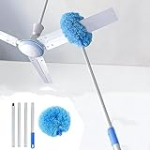 Generic Ceiling Fan Cleaner Duster, Deals of The Day Lightning Deals Today Prime Outdoor, Microfiber Ceiling Fan Duster with Extension Pole 47 Inches, Duster for Cleaning Ceiling Fan (My Orders-Blue)