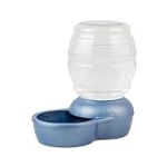 Petmate Replendish Gravity Waterer with Microban for Cats and Dogs, 1 Gallon,Blue, Made in USA