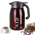 Thermal Coffee Carafe-71ozvacuum Coffee Carafe For Keeping Hot Liquids,Coffee Carafe,Thermal Stainless Steel, Coffee Carafes Press On Lid, Coffee Dispenser.(2.1l) Red