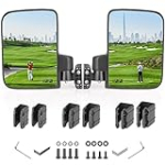 10L0L Golf Cart Mirror No Drilling Side Mirrors Universal for Club Car, EZGO,Yamaha, Folding Side Rear View Mirrors Adjustable 180 Degree HD Glass