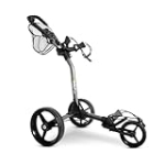 Pro Golf S20 3 Wheel Push Cart – Easy to Fold System – Lightweight 15.0 LBS – Adjustable Height -Accessories Included (Golf Ball Storage, Mesh Storage Bag, Drink, Scorecard, & Deluxe Umbrella Holder)