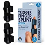 Dr. Frederick’s Original Trigger Finger Splint – 2 Pieces – Doctor-Developed Design Fits Index Finger – Middle Finger – Ring Finger