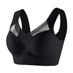 Generic Hatmeo Posture Correcting Bra for Seniors Ice Silk Gathering Bra without Steel Ring Plus Size Bras No Underwire Bras, amazon warehouse deals today, Black, Large