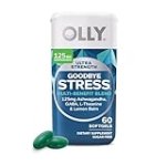 OLLY Ultra Strength Goodbye Stress Softgels, GABA, Ashwagandha, L-Theanine and Lemon Balm, Stress Relief Supplement – 60 Count