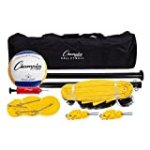 Champion Sports CG204 Outdoor Volleyball Set: Complete Portable Team Sports Set with Net, Poles, Ball & Accessories