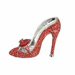 TTjewelry Fashion Style High-Heel Shoe Rhinestone Crystal Brooch Pin (Red)