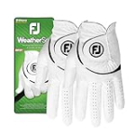 FootJoy Men’s WeatherSof 2-Pack Golf Glove, White, Large, Worn on Left Hand