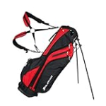 Orlimar SRX 5.6 Golf Stand Bag, Black/Red Compact Lightweight Walking Golf Club Bag for Men with 5 Way Divider Top 5 Zippered Pockets Rain Hood Cover Padded Double Carry Strap Water Bottle Sleeve