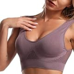 deals of The day lightn deals today prime outdoor cancelled orders on my account Womens New Bras 2024, Breathable Cool Liftup Air Bra Plus Size Padded No Underwire Full Support Sports Bras Coffee-A M
