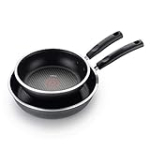 T-fal Signature Non Stick Fry Pan Set 2 Piece: 8 and 10.5 Inch, Oven Broiler Safe 350F, Heat Indicator, Cookware Set Nonstick, Frying Pans, Skillets, Pots and Pans, Home, Dishwasher Safe, Black