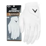 Callaway Golf Tour Authentic Glove (Worn on Left Hand, Standard, Medium/Large, White 2022)