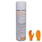 Alpine Flea & Bed Bug Pressurized Insecticide – Heavy Duty flea and Bed Bug Control with USA Supply Protective Gloves and Pest Identification Card