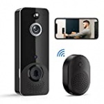 Doorbell Camera Wireless, EKEN WiFi Video Doorbell with Chime, 2 Way Audio, Human and Motion Detection, Night Vision, Cloud Storage, Real Time Alert for Home, 2022 Updated