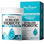 Physician’s Choice Probiotics 60 Billion CFU – 10 Diverse Strains Plus Organic Prebiotic, Designed for Overall Digestive Health and Supports Occasional Constipation, Diarrhea, Gas & Bloating – 60 CT