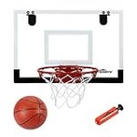 Win SPORTS Over The Door Pro Mini Basketball Hoop for Kids Adults Teens,for Door and Wall with Complete Basketball Accessories (18×12 inches)