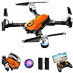 ORKNELY Drone with Camera for Adults, WiFi 1080P HD Camera FPV Live Video, RC Quadcopter Kids Toys Gifts for Beginner with Gravity Sensor, Waypoints Functions, Headless Mode, One Key Take Off/Landing, Altitude Hold