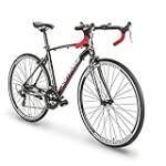 PanAme 21 Speed Road Bike with Light Aluminum Alloy Frame, 700C Wheel Commuter Bicycle with Dual Disc/V Brakes for Men and Women, Adult Faster Racing Bike (Black, Red, Blue, White)…(FT-Red)