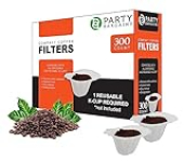 Party Bargains 300 Paper Coffee Filters – Compact Design Single-Use Coffee Filter for Keurig 1.0 & 2.0. Perfect Size and Quantity