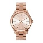 Michael Kors Slim Runway Three-Hand Rose Gold-Tone Stainless Steel Women’s Watch (Model: MK3513)